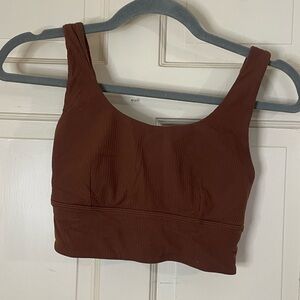 Lululemon Align Ribbed Reversible Bra Light Support Padded French Press Sz 4